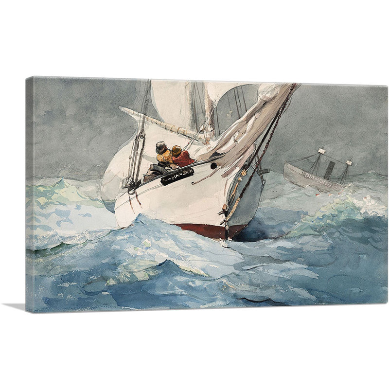 «Diamond Shoal 1905» par Winslow Homer, reproduction d'art sur toile tendue, H 18 po x l 26 po x P 0,75 po