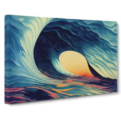 Surrealistic Ocean Wave Vol.4 Abstract - Wrapped Canvas