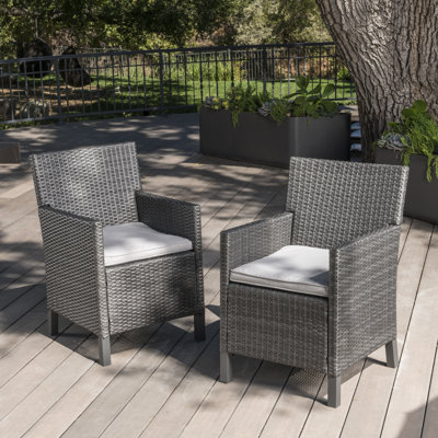 Arguelles Outdoor Dining Armchair with Cushions
