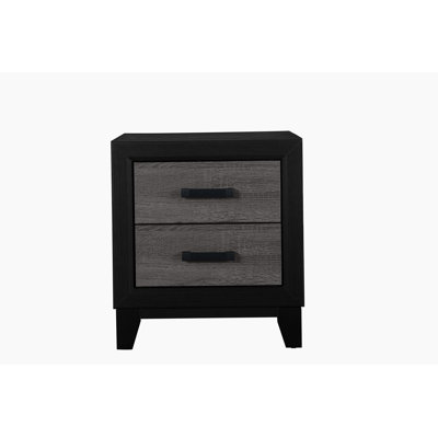 Table de chevet gris et noir SOLUTO