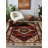 Minasas Collection Digital Print Cotton-Polyester Beige Brown Burgundy Moroccan Rug-507536797