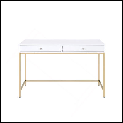 White High Gloss Writing Desk