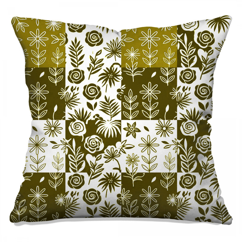 Coussins décoratifs à motif floral, 26 x 26 pouces