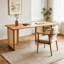 Bureau moderne en bois massif et rotin naturel-516290229