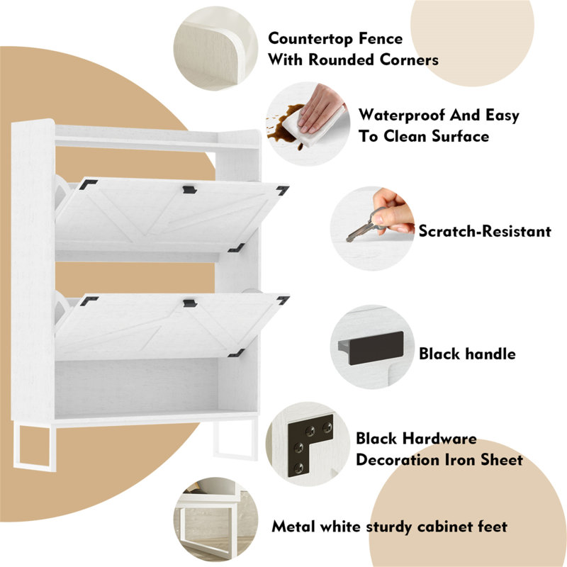 Versatile Shoe Cabinet With Stylish Design For Organized Living Spaces