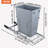 VEVOR Pull-Out Trash Can, 29L Single Bin Incluede, Under Mount Kitchen Waste Container With Slide, Handle And Door Mounting Kit
