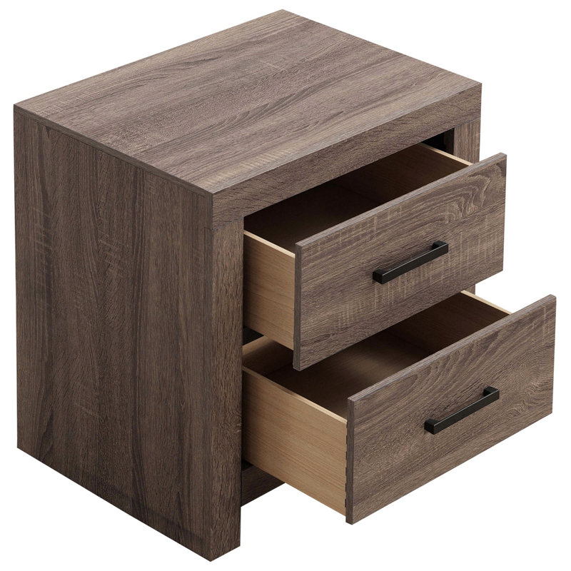 Brantford 2-Drawer Nightstand, Oak