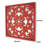 Square Wooden Floral Wall Plaque, Red