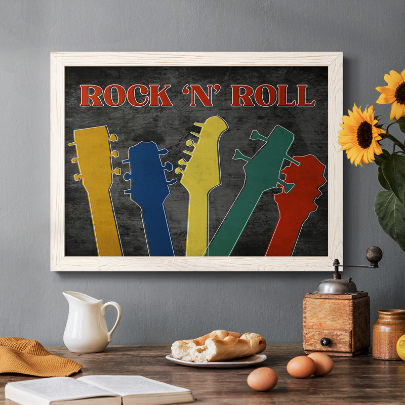 Rock and Roll, reproduction d'art sur toile, H 18 po x l 26 po, Blanc