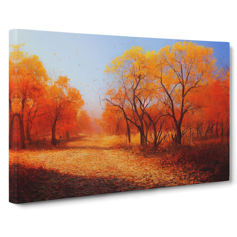 Tantalizing Autumn Forest - Wrapped Canvas, 35cm H x 50cm W x 3cm D