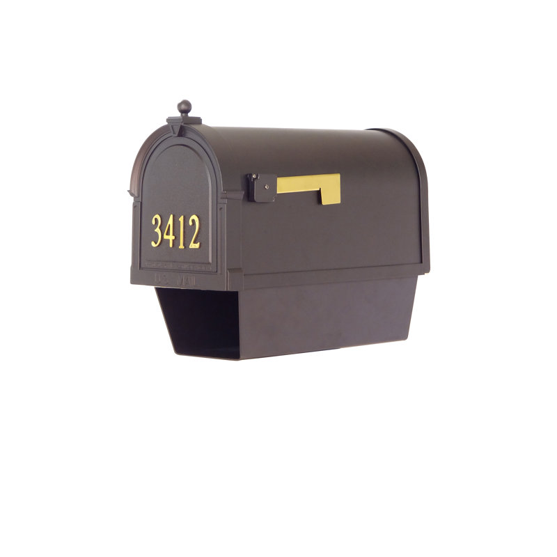 Berkshire Curbside Mailbox with Front Address Numbers with Fresno Post Included