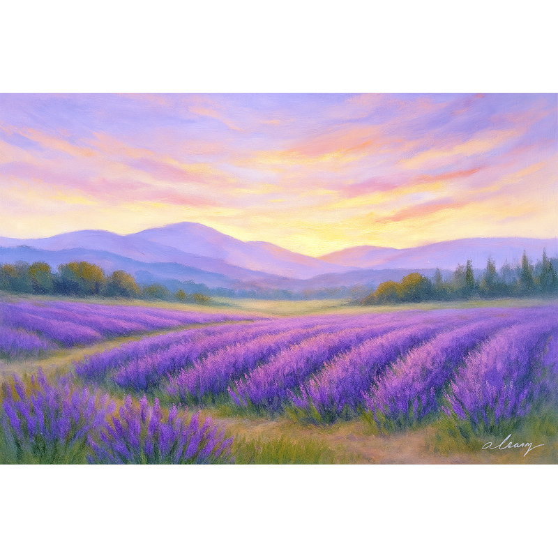Coucher de soleil doré - impression sur toile tendue