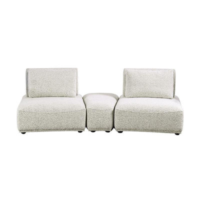 Stavan Modular Curved 2 Seat Sofa, Chenille, Adjustable Back