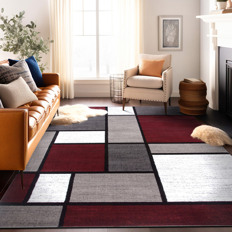 Carius Performance Floral Gray/Blue/Black/White Area Rug – Modern Floral Design, Living Room, Bedroom, Dining Room, Durable & Easy to Clean Carpet