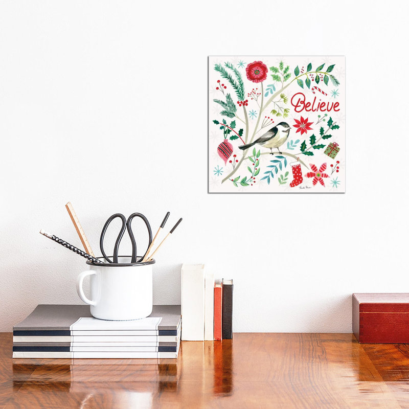 Cheerful Holiday II by Farida Zaman - Wrapped Canvas Painting, 30.48 cm H x 30.48 cm W