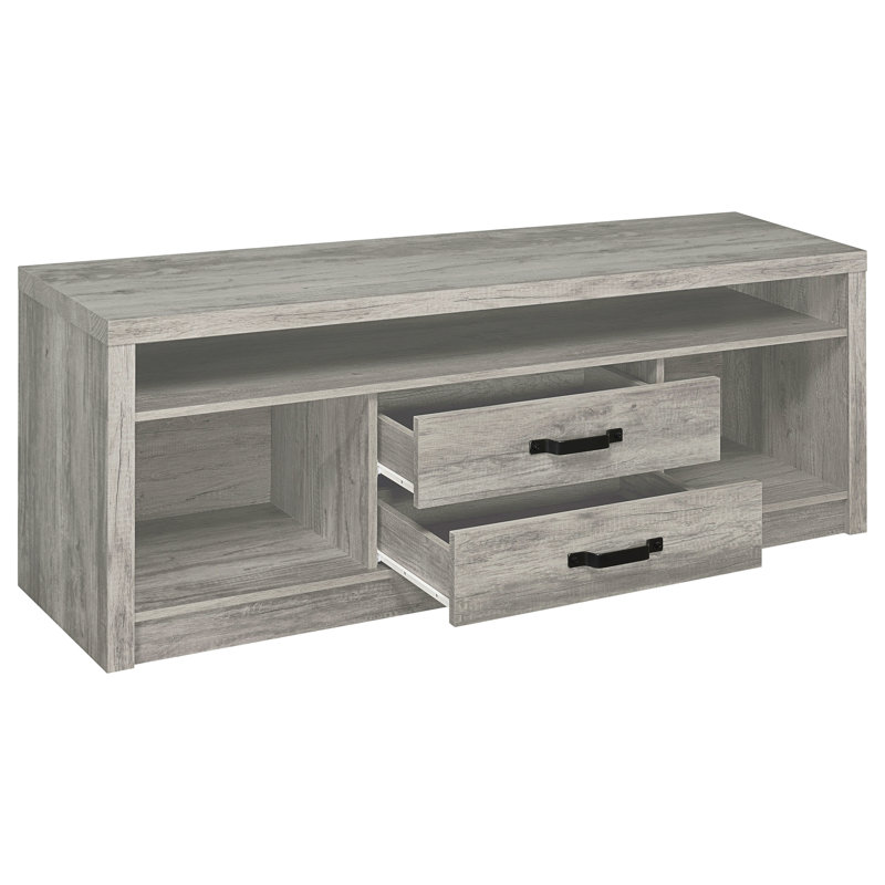 Grey Driftwood 2-Drawer Engineered Wood Tv Stand