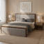Table de chevet Amaria naturel et noyer