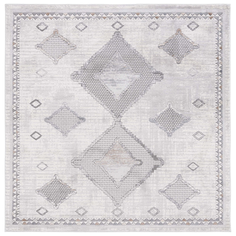 Avrumi Eternal Performance Geometric Rug, Square 6'7"
