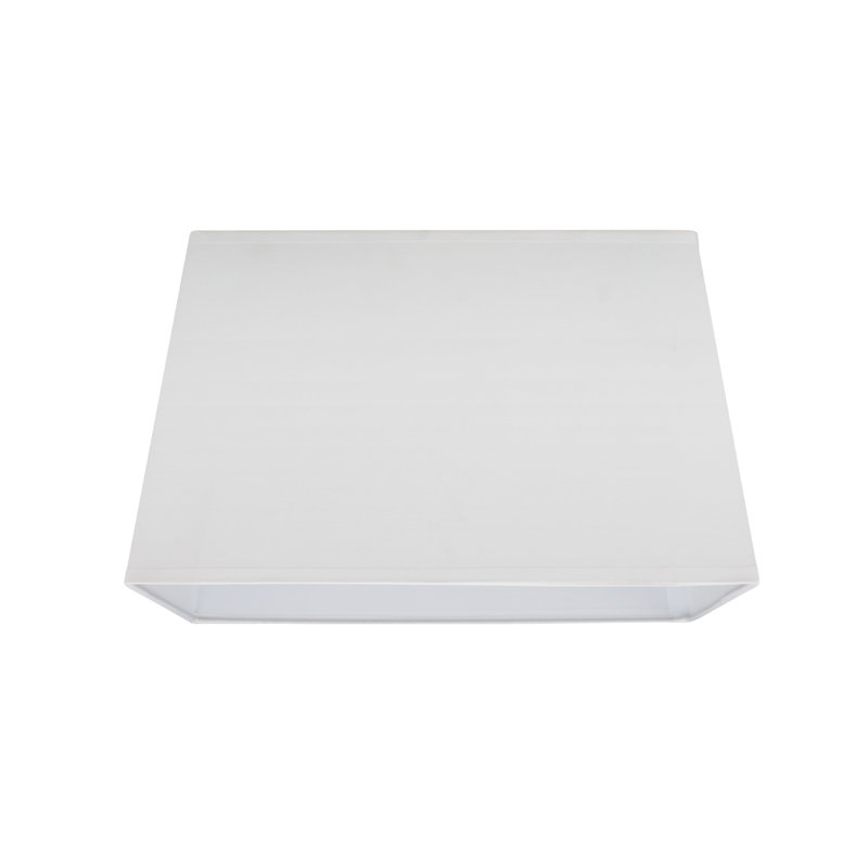 Abat-jour rectangulaire en coton 10 "H (araignée) en blanc
