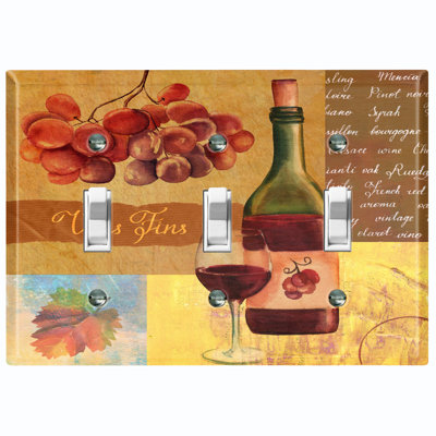 Food & Beverage 3 - Gang Toggle Light Switch Standard Wall Plate
