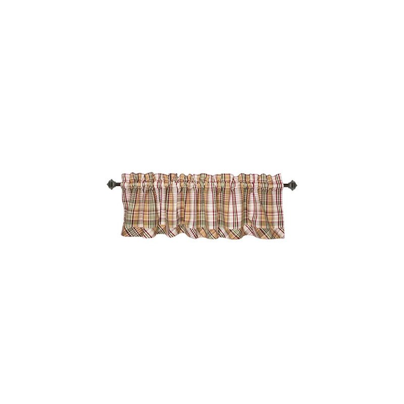 Manufahi Cotton Plaid Tailored Window Valance