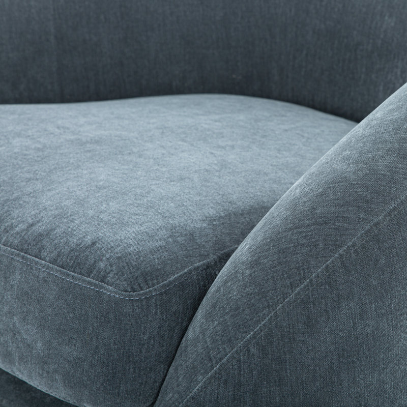 Fauteuil demi-tonneau Stargazer, Chenille bleue performance
