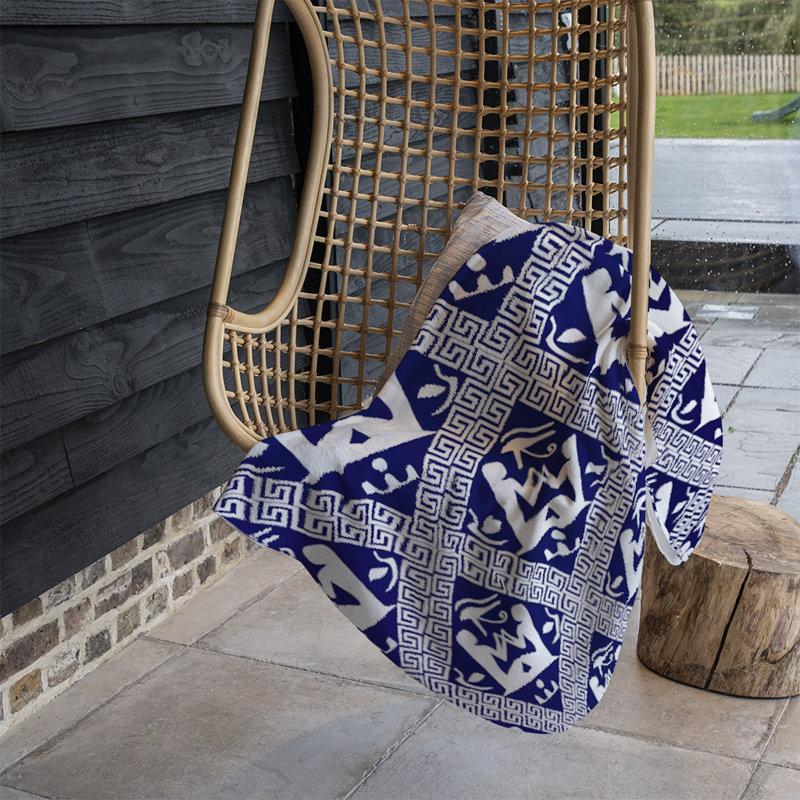 Pugliese Quilted Throw Blanket, Navy