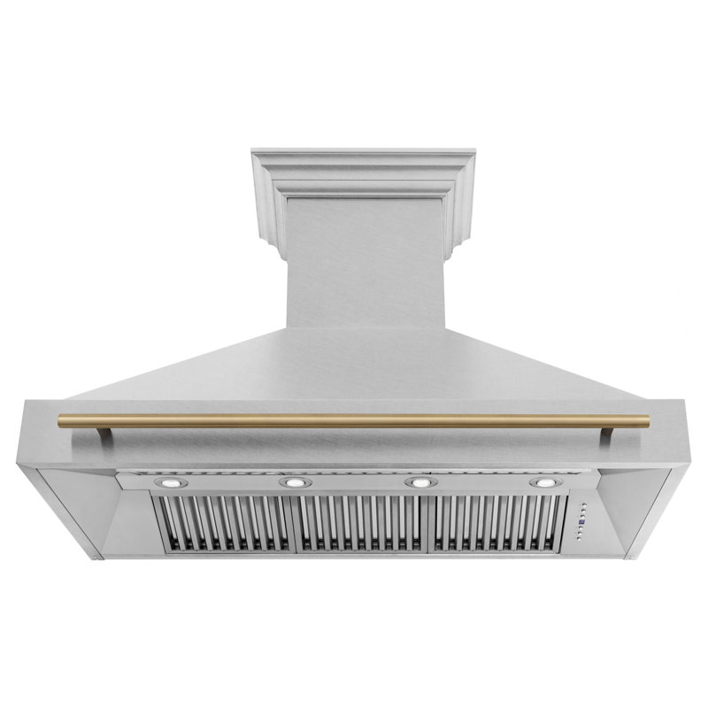 48" ZLINE Autograph Edition Fingerprint Resistant Stainless Steel Range Hood with Fingerprint Resistant Stainless Steel Shell