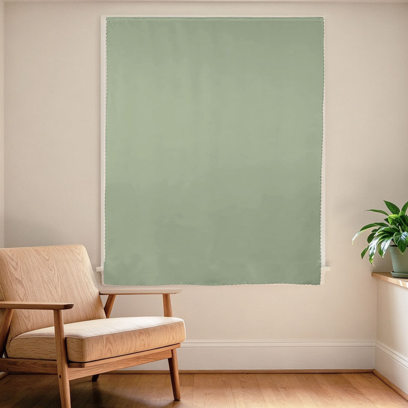  Rideau occultant en polyester de style moderne, 1 fenêtre, 1 panneau, 8 couleurs, Vert olive, L 26 po x L 72 po