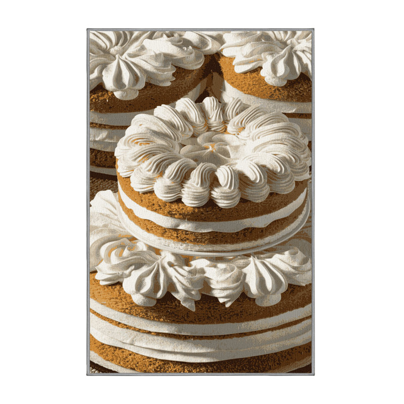  Tapis lavable à la vanille, Rectangulaire 8 pi x 10 pi