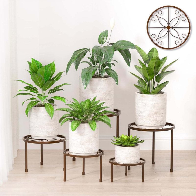 Plant Stand - Set of 5, Brown