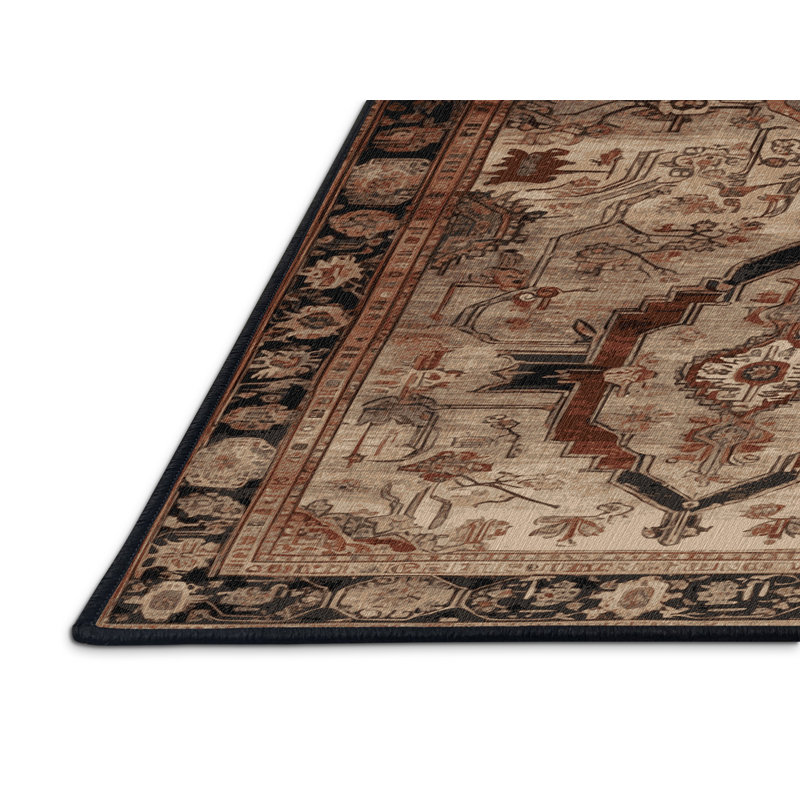 Tapis brun lavable à la machine, Tapis de couloir 2 pi x 4 pi