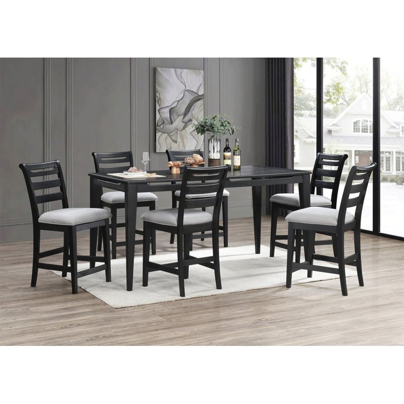 7Pc Counter Height Table Dining Set