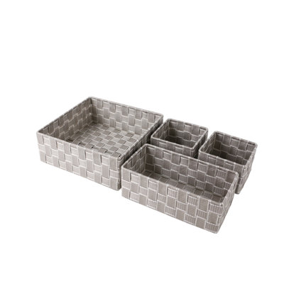 Ensemble de 4 paniers en tissu
