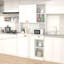 70" High Gloss White Wooden Kitchen Microwave Stand Hutch Pantry Cabinet For Living Room With Storage And Charging Station