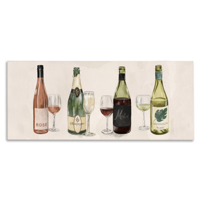 Diverses bouteilles de champagne sur toile, art du samedi soir