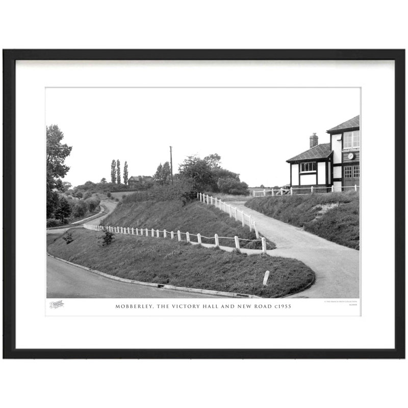 Mobberley, The Victory Hall And New Road C1955 - Single Picture Frame Print, 40cm H x 50cm W x 2.3cm D