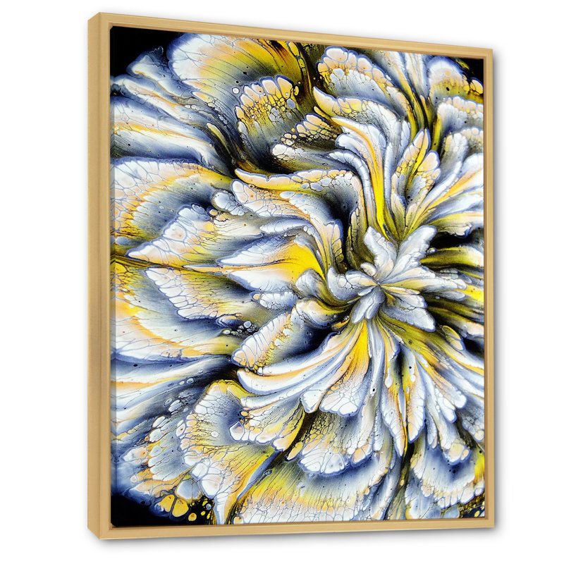 Œuvre d'art moderne sur toile, L 8 po x H 12 po, Cadre flottant brun