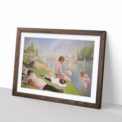 Bathers by Georges Seurat - Framed Print