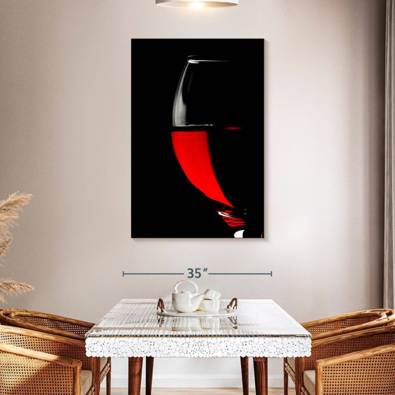 Yarlin Half Red Wine, 48" H x 32" W