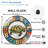 Colorful Turtle Wall Clock with Artistic Design Art - 12'' Modern Glass Wall Clock