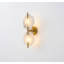 Applique murale 2 lumières en laiton avec accents d'albâtre naturel