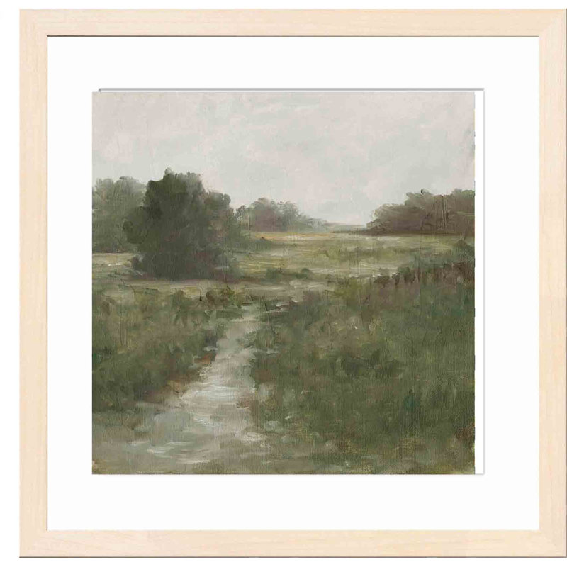 «Tranquil Fen I» par Ethan Harper - reproduction d'art encadrée, Érable, H 17,8 po x l 17,8 po x P 1,18 po