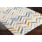 Rectangle Kynon Chevron Machine Woven Polyester Area Rug in Orange/Blue-1058713888