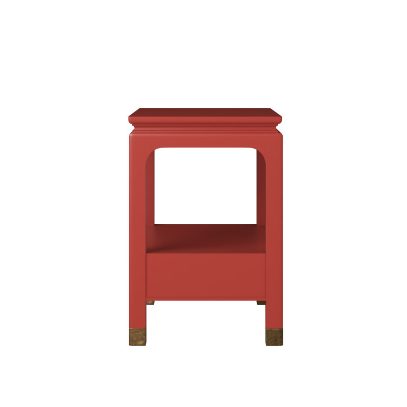 Eave Bedside Table, Red