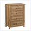 Commode 4 tiroirs, finition chêne blanc