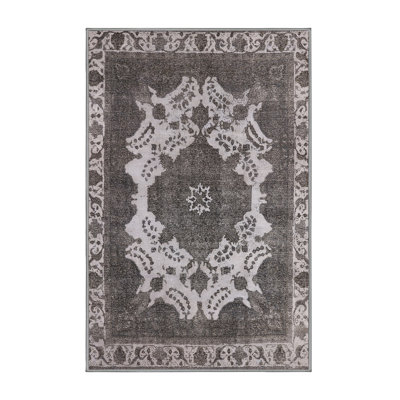 Tapis oriental beige / noir Diran