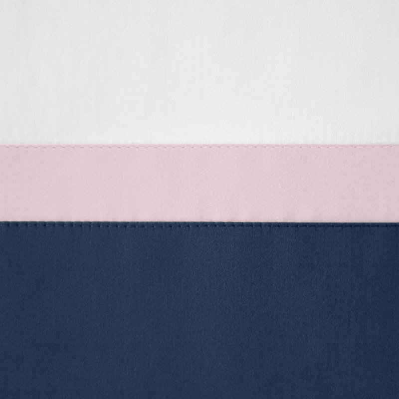 Borders Sheet Set, White/Incenso Lavender/Navy Blue, California King