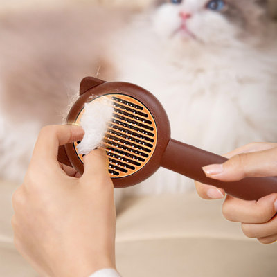Plastics pets brush Pet Comb Suitable For Dogs And Cats Detangling And Hair Removal Comb Hair Removal Selfs Cleaning Needle Comb