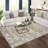 Vintage Decorative Area Rug, Polyester, Washed Back, Folding Printed Oriental Traditional Persian Design, Non-Shedding, Easy Care, Ideal.-1133257325